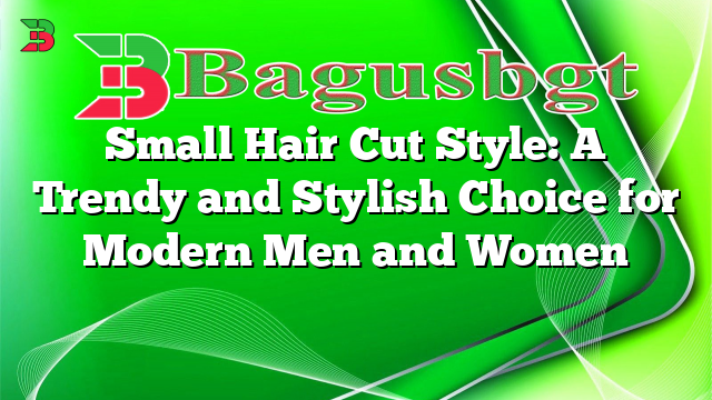Small Hair Cut Style: A Trendy and Stylish Choice for Modern Men and Women