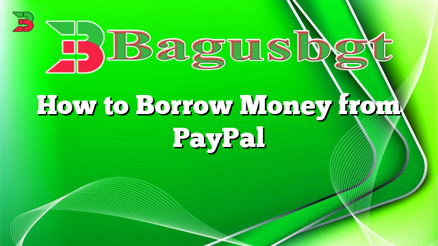 How to Borrow Money from PayPal