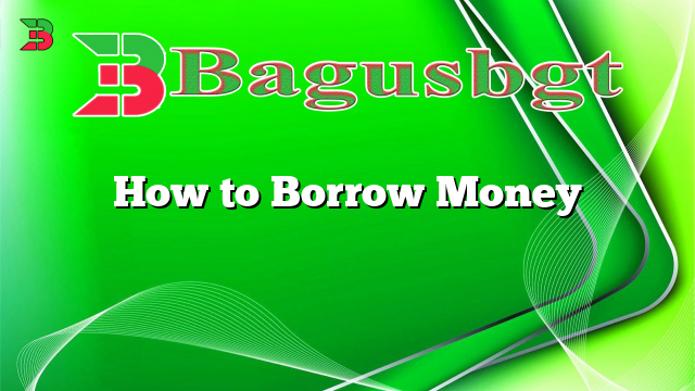 How to Borrow Money